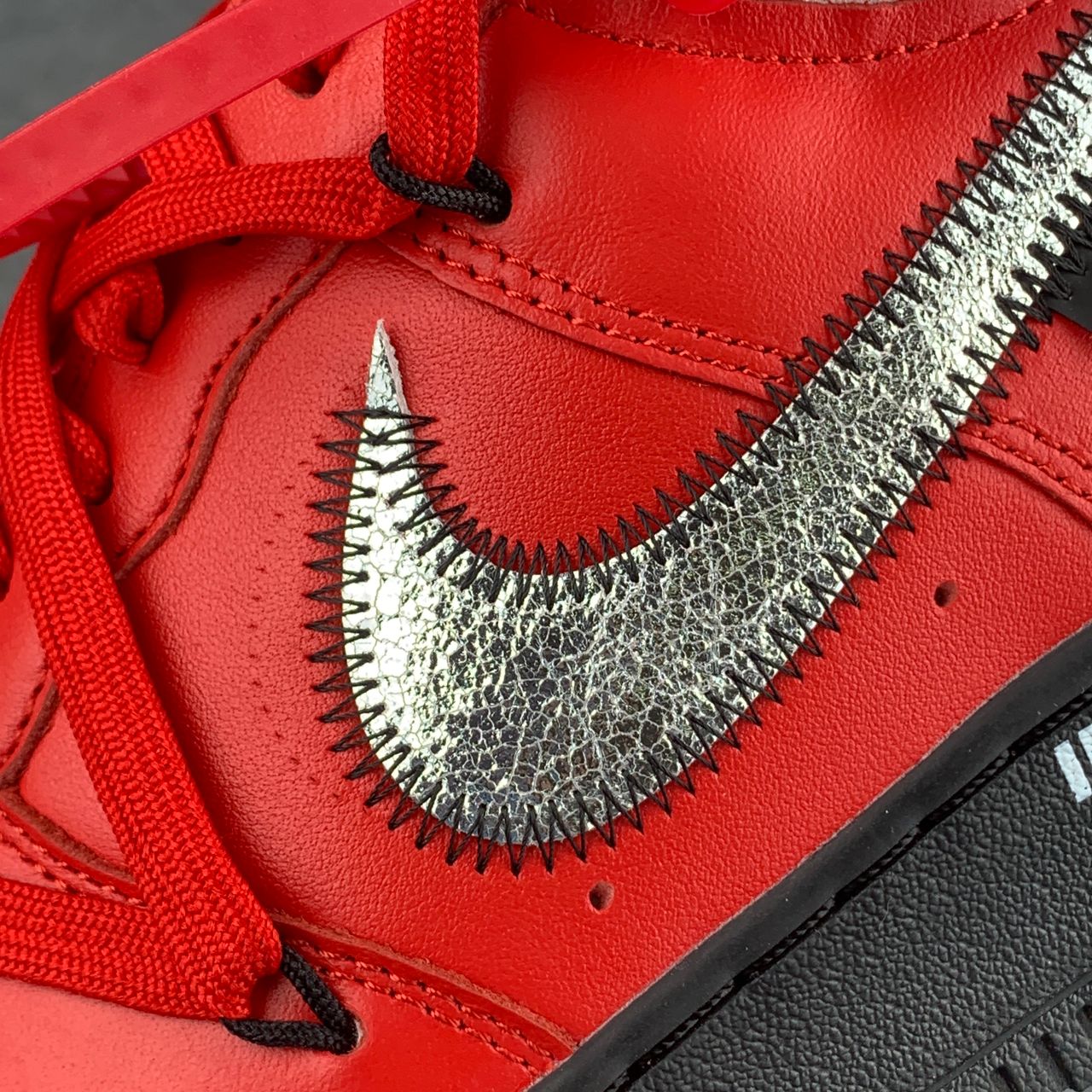 Off-White x Nike Air Force 1 “Crimson” (Sample)