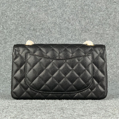 CC Small Classic Flap Bag Black Caviar