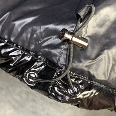 Moncler Maya Hooded Shiny Full Zip Jacket 'Black'