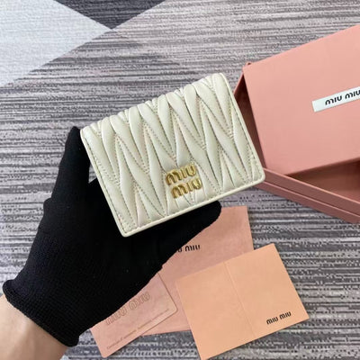 Miu Miu Small Quilted Nappa Leather Wallet