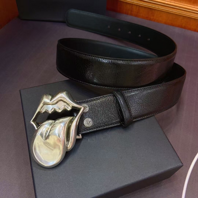 Chrome Hearts Rolling Stones Leather Belt