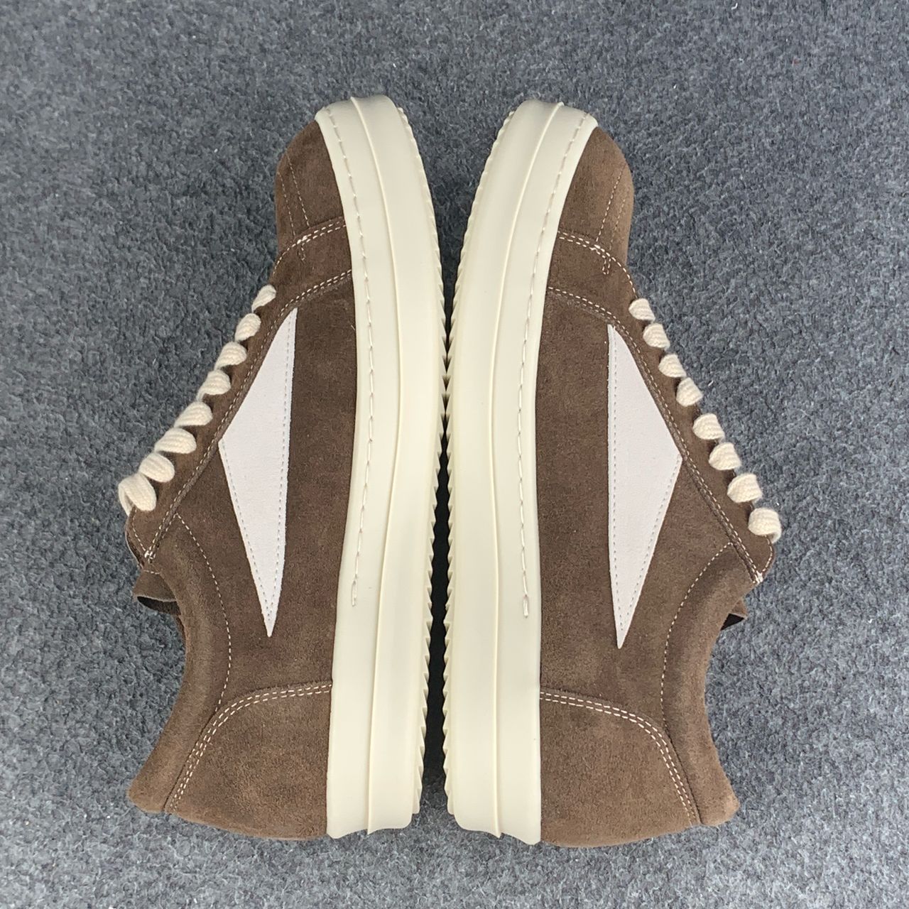 Rick Owens EDFU Vintage Low Suede Dust 'Grey Milk White'