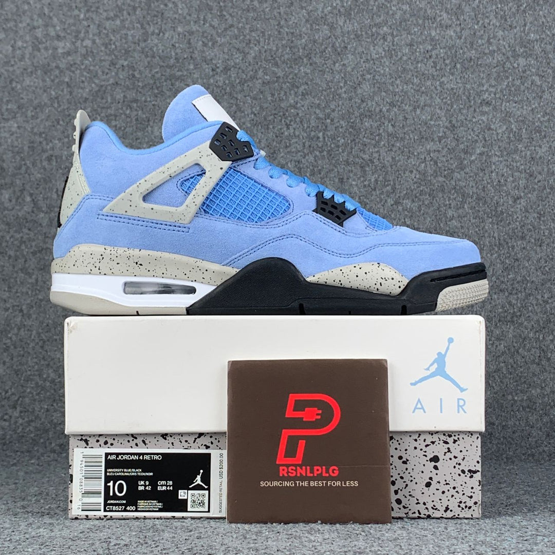 university blue jordan 4 retail