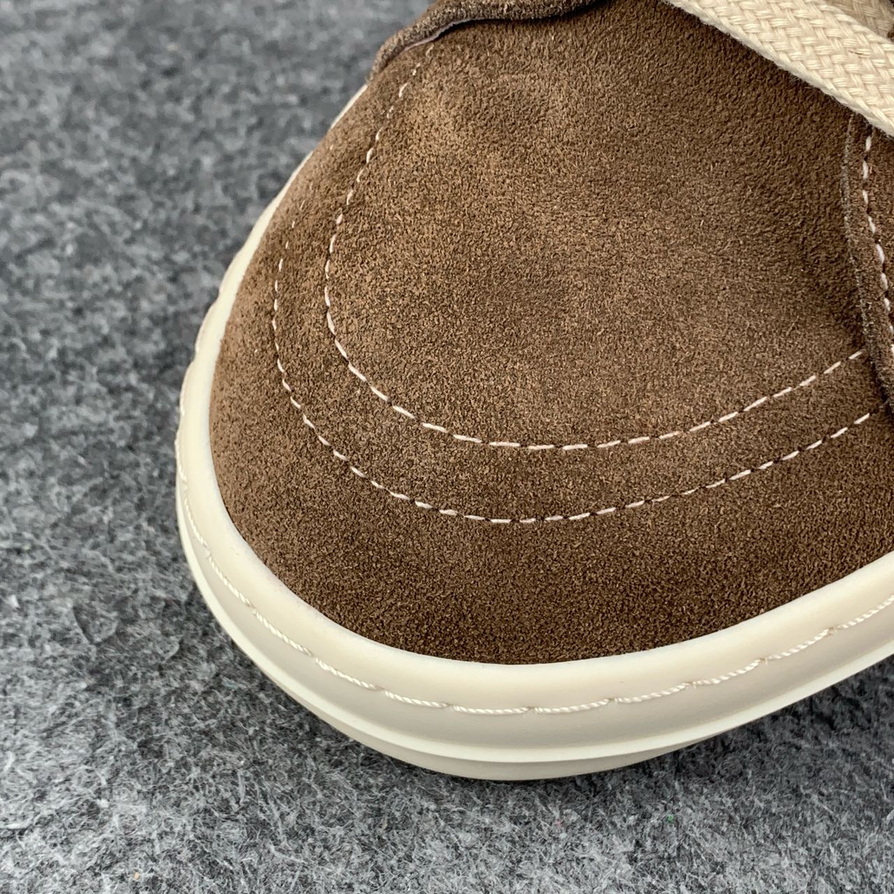 Rick Owens EDFU Vintage Low Suede Dust 'Grey Milk White'