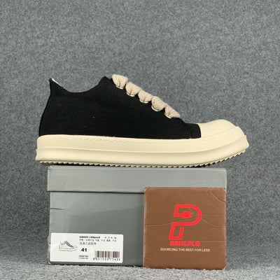 Rick Owens DRKSHDW Fogachine Cotton Megalace Low 'Black Milk'