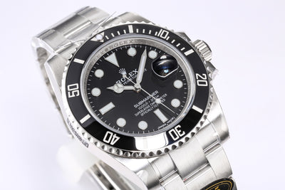 Black & Stainless Steel Sub 41MM Watch