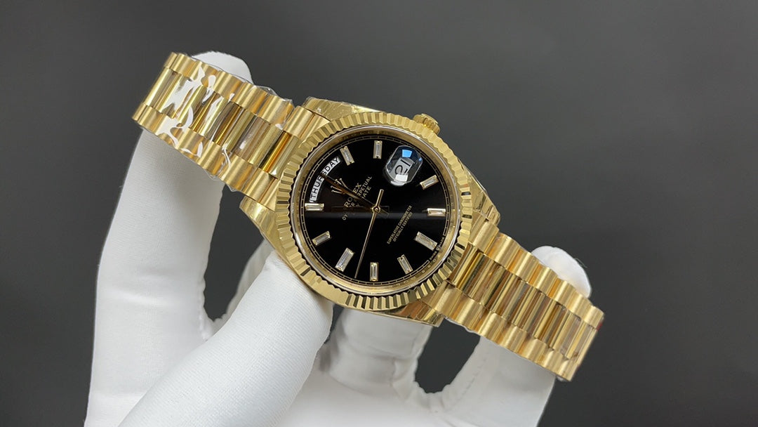 Yellow Gold & Black 40MM Watch