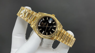 Yellow Gold & Black 40MM Watch