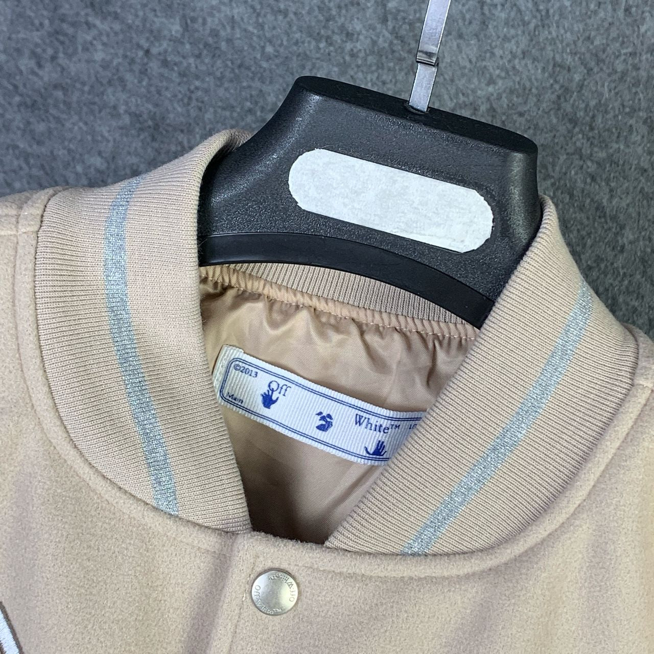 OW x AC Varsity Jacket 'Cream/White'