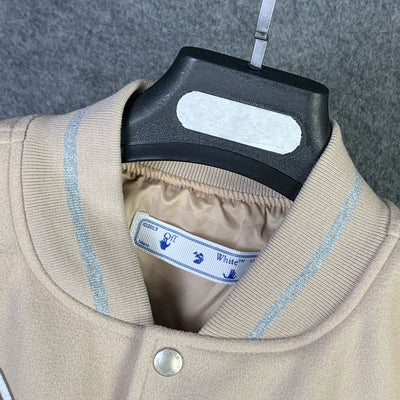 OW x AC Varsity Jacket 'Cream/White'