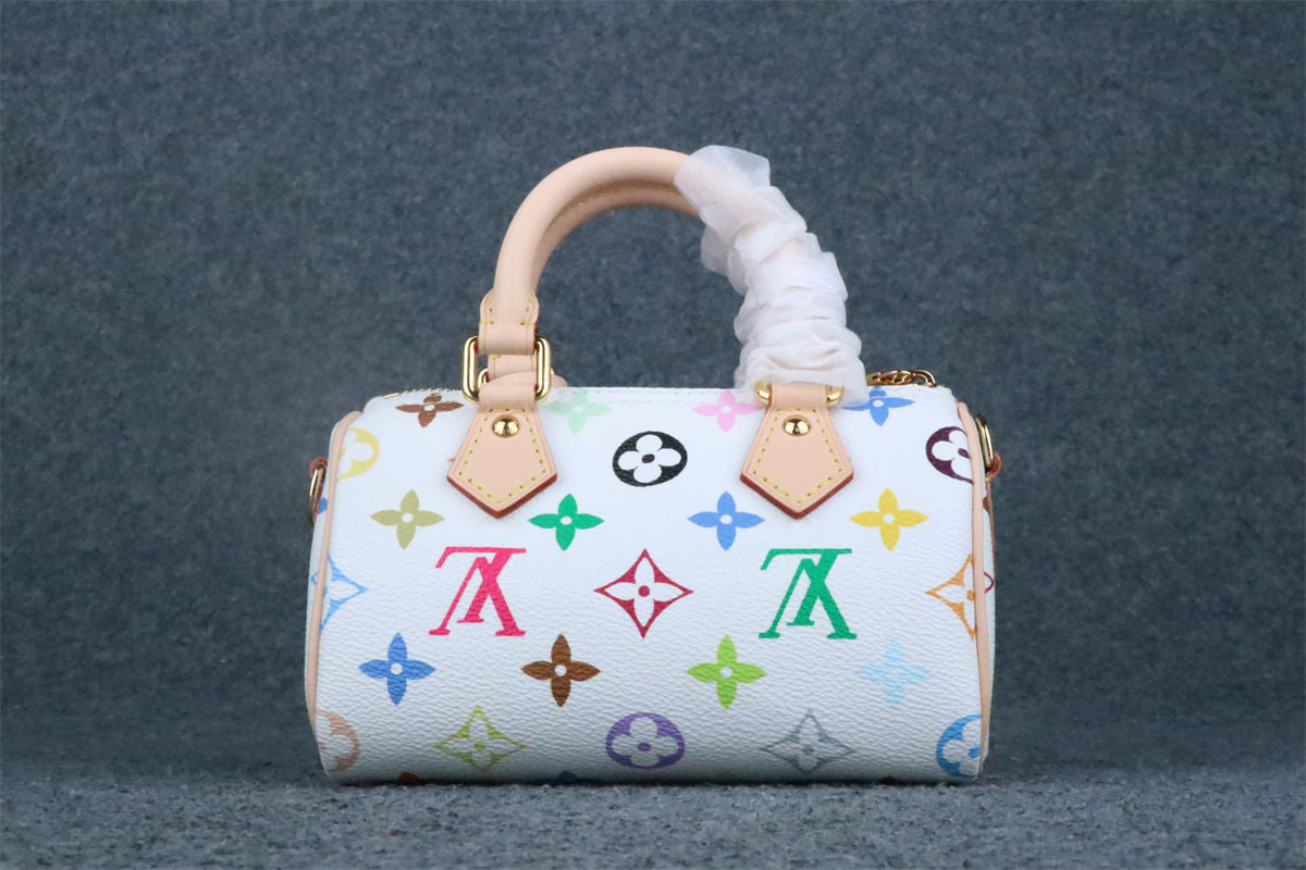 LVT x Takashi Murakami Nano Speedy White Multicolored