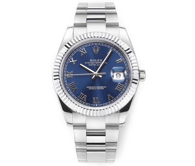 Blue & Stainless Steel 41MM Watch