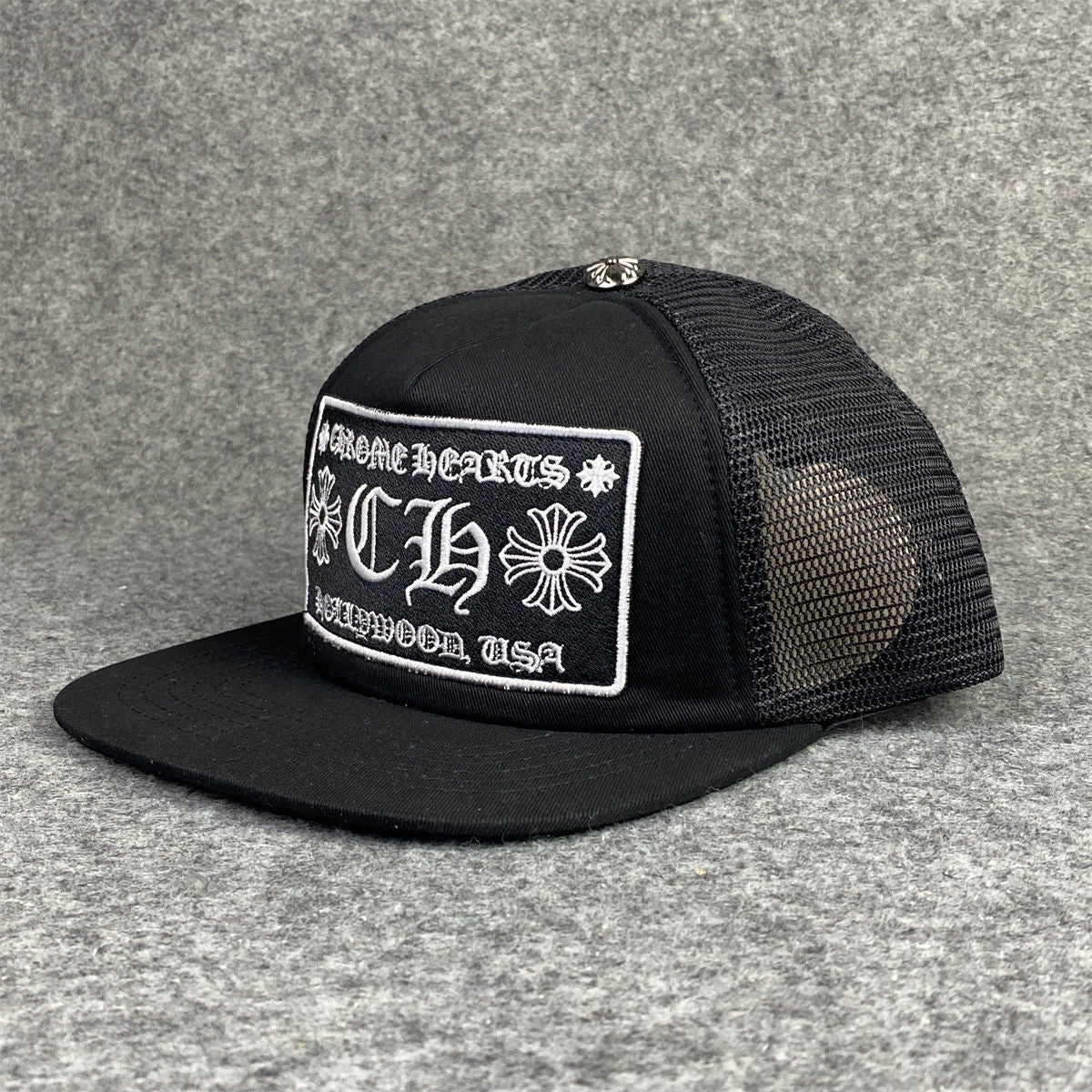 Chrome Hearts CH Hollywood Trucker Hat ‘Black’