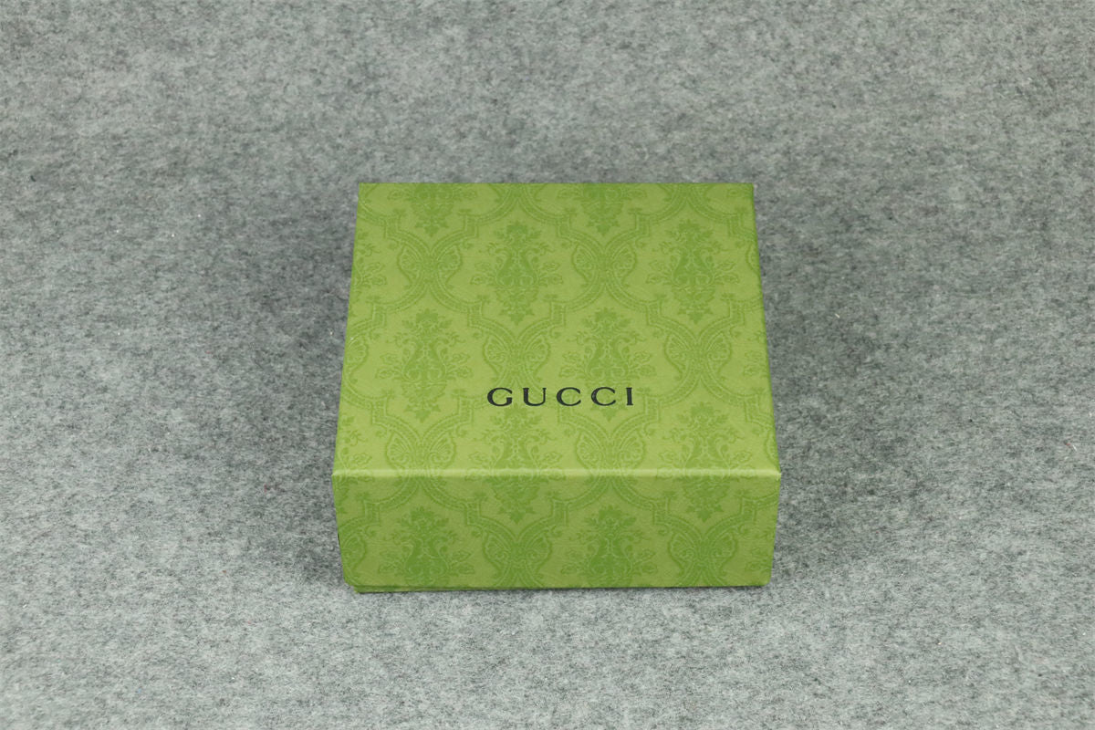 Double G Leather Belt with Antique Brass Buckle, 1” Width ‘Black’