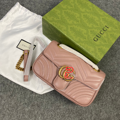 GG Marmont Matelasse Super Mini Bag 'Pink'