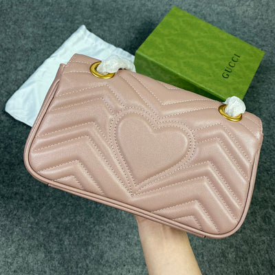GG Marmont Matelasse Super Mini Bag 'Pink'