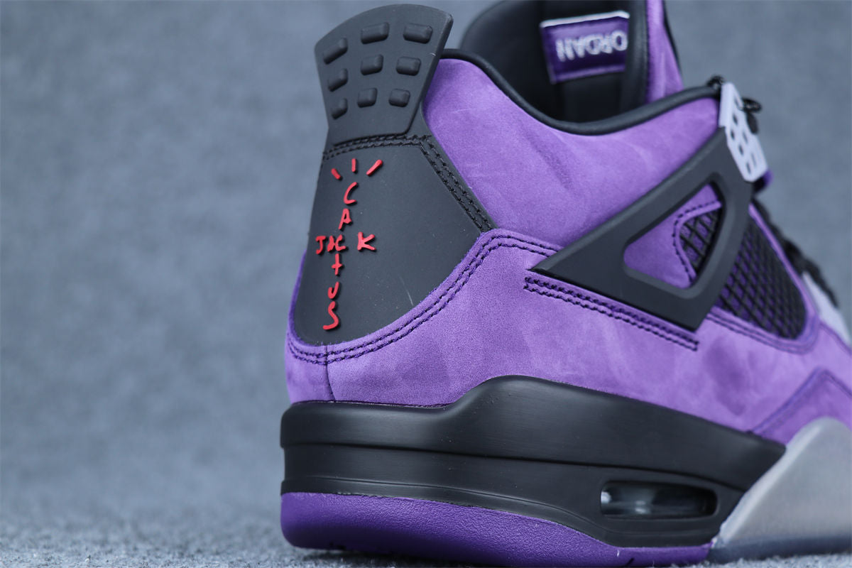 Travis Scott x Air Jordan 4 Retro 'Purple Suede White Midsole' Friends & Family