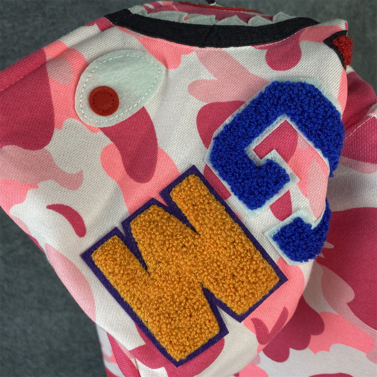 BAPE ABC Camo Shark Full Zip Hoodie 'Pink'