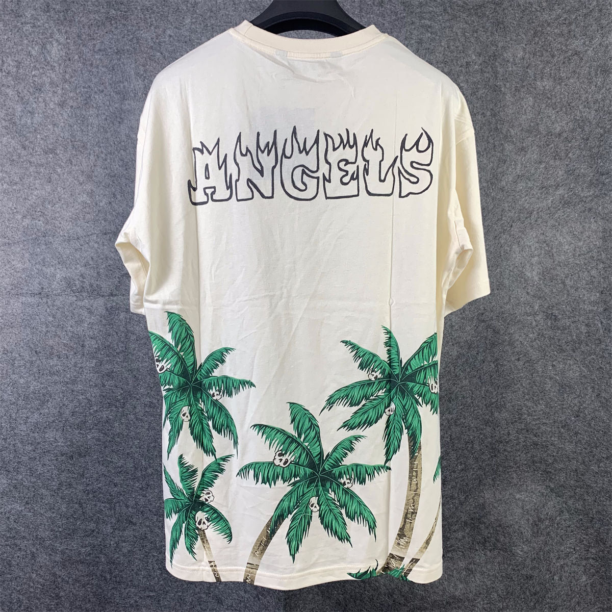 P.A Palms&skull Vintage T-Shirt 'White Green'