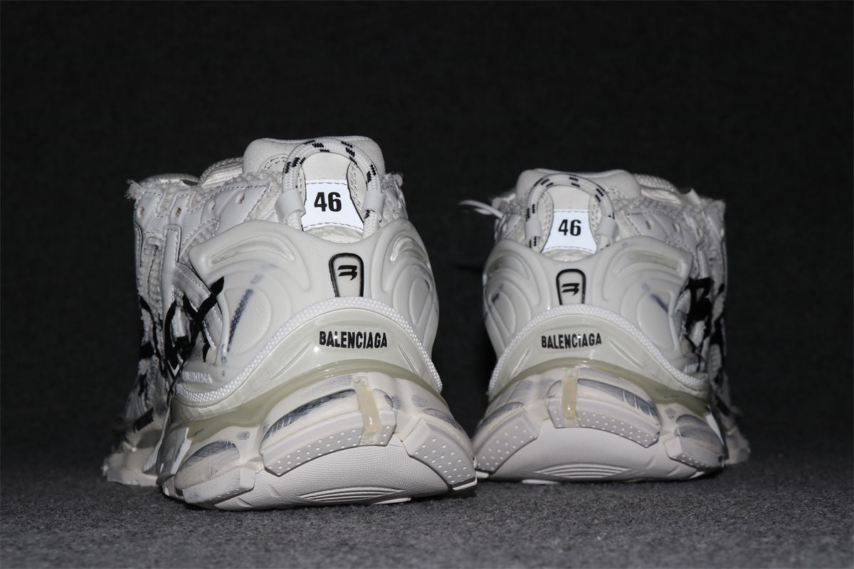 Wmns Runner Sneaker 'Graffiti - White Black'
