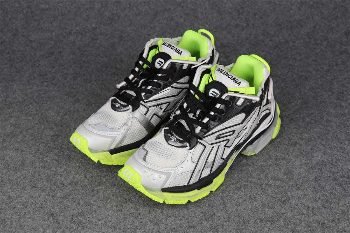 Runner Sneaker 'White Fluo Yellow'