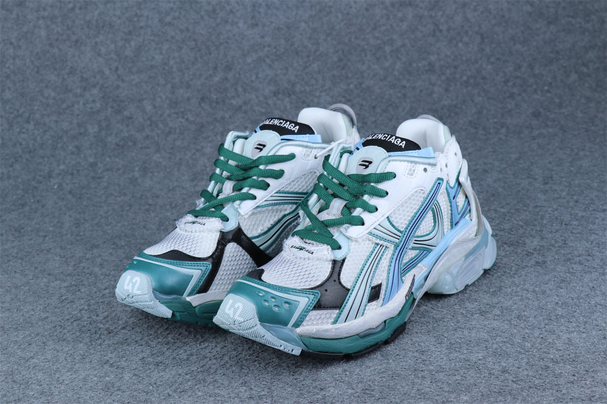 Wmns Runner Sneaker 'Worn-Out - White Green Blue'