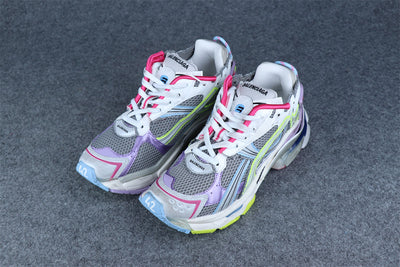 Runner Sneaker 'Grey Light Purple Neon Yellow'