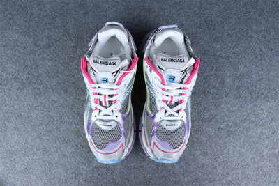Runner Sneaker 'Grey Light Purple Neon Yellow'