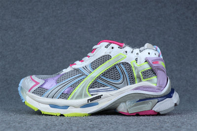 Runner Sneaker 'Grey Light Purple Neon Yellow'