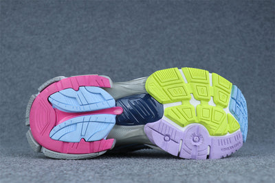 Runner Sneaker 'Grey Light Purple Neon Yellow'