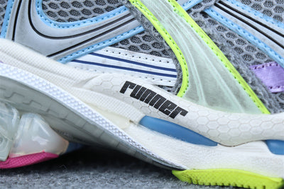 Runner Sneaker 'Grey Light Purple Neon Yellow'