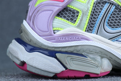 Runner Sneaker 'Grey Light Purple Neon Yellow'
