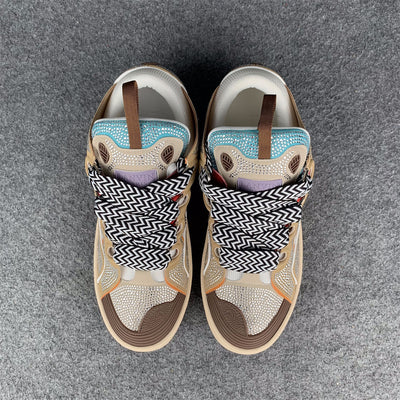 Lanvin Curb Sneakers 'Brown Rhinestone'