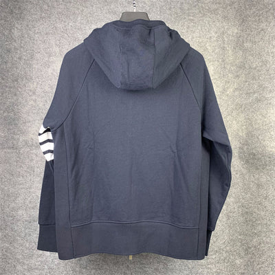 Thom B CLASSIC LOOPBACK 4-BAR FULL ZIP HOODIE