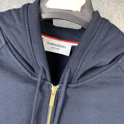 Thom B CLASSIC LOOPBACK 4-BAR FULL ZIP HOODIE
