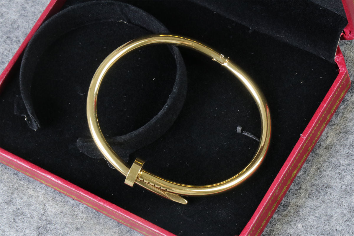 YELLOW GOLD PLAIN JUSTE BRACELET