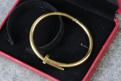 YELLOW GOLD PLAIN JUSTE BRACELET