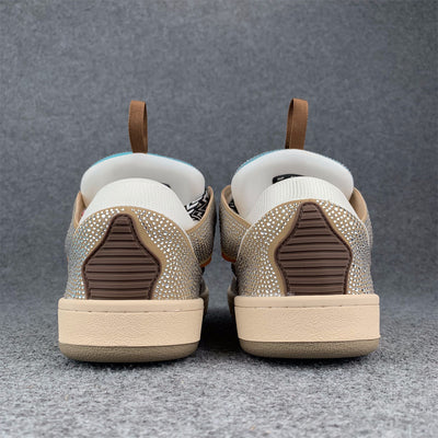 Lanvin Curb Sneakers 'Brown Rhinestone'