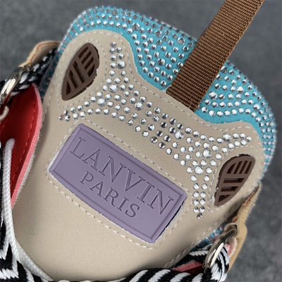 Lanvin Curb Sneakers 'Brown Rhinestone'