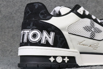 LVT Trainer Low 'Velcro Strap - Black Monogram Denim'