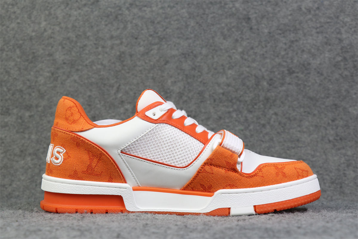 LVT Trainer Low ‘Velcro Strap - Orange Monogram Denim’: