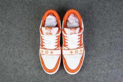 LVT Trainer Low ‘Velcro Strap - Orange Monogram Denim’: