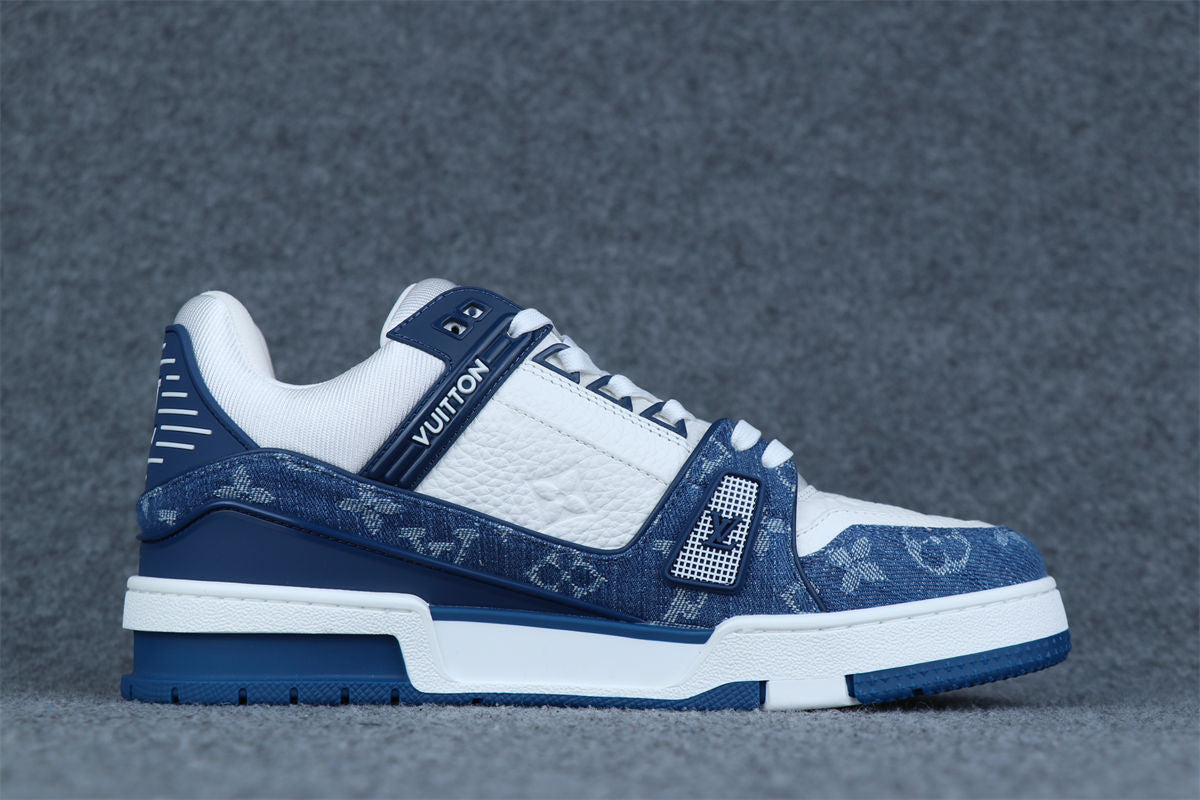 LVt Trainer Monogram Denim 'White Blue'