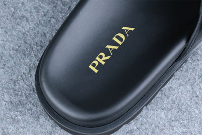Prd Leather Dual-Buckle Slide Sandals