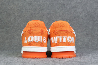 LVT Trainer Low ‘Velcro Strap - Orange Monogram Denim’: