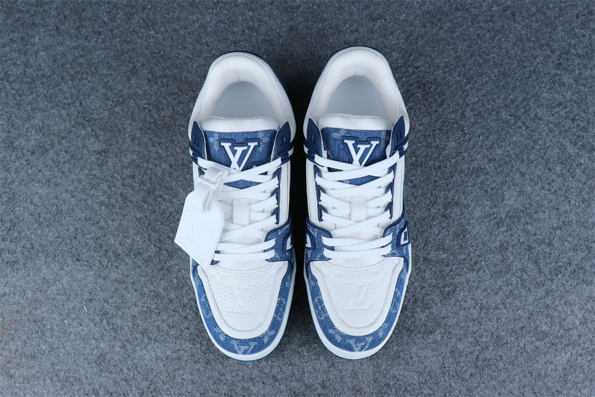 LVt Trainer Monogram Denim 'White Blue'