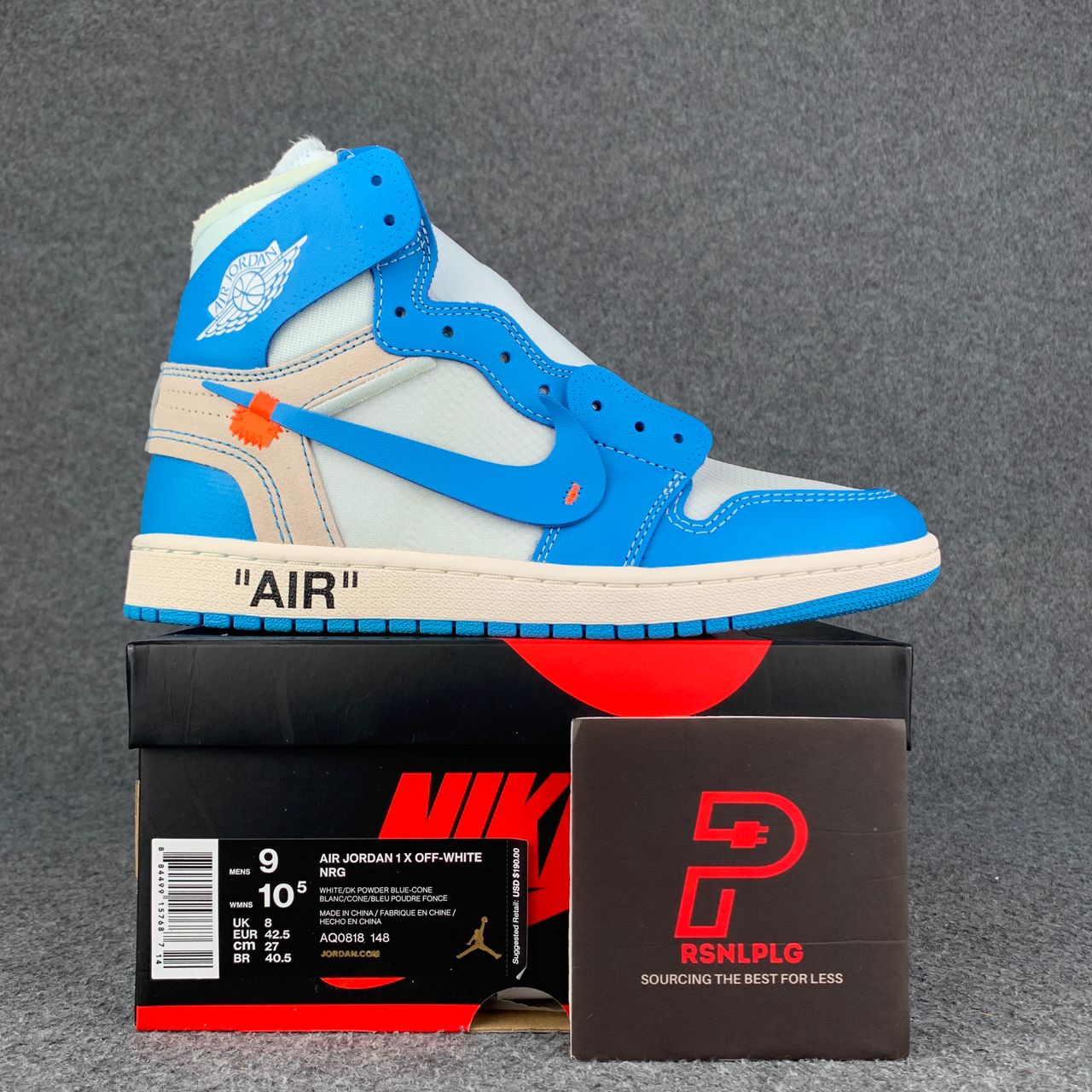 Off-White x Air Jordan 1 Retro High OG 'UNC'