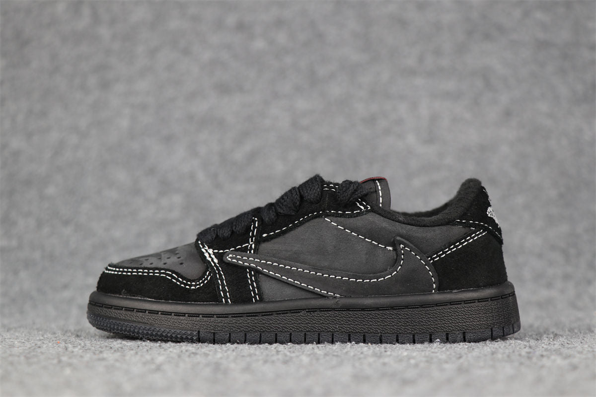 (KIDS) Travis Scott x Air Jordan 1 Low OG SP 'Black Phantom'