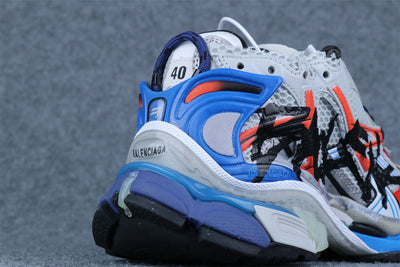 Runner Graffiti Sneaker 'Grey Red Blue'
