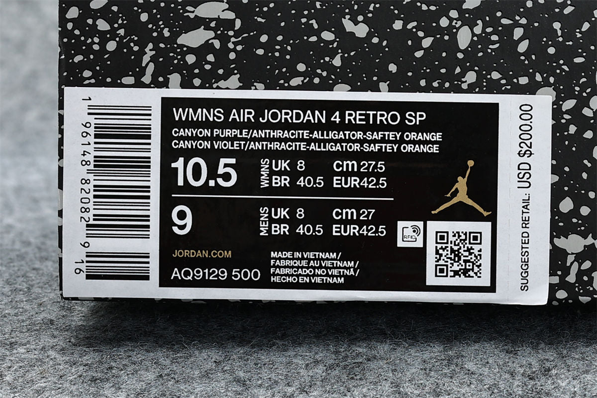 Wmns Air Jordan 4 Retro 'Canyon Purple'